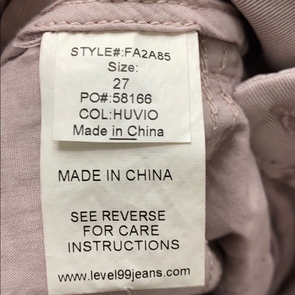 Level 99 Patrick cropped chino pant light pink.4 - Picture 12 of 13